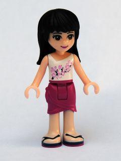 LEGO Minifigure-Maya, Magenta Wrap Skirt, White Top-Friends-FRND046-Creative Brick Builders